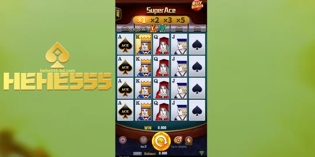 Super Ace Slot Game JILI – Hehe555-এ সম্পূর্ণ রিভিউ ও খেলার গাইড 2 Super Ace গেমের ইন্টারফেস